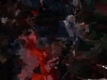 a close up of a person 's face with a lot of blood coming out of it .