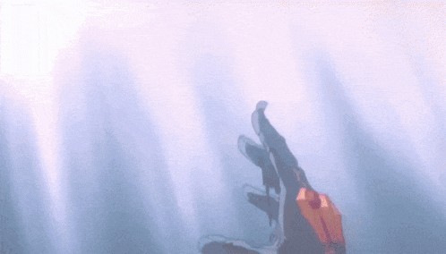 a person 's hand is reaching out in the water
