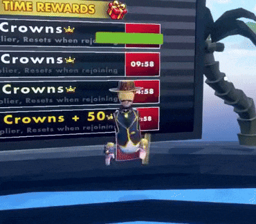 a computer screen displays a list of time rewards