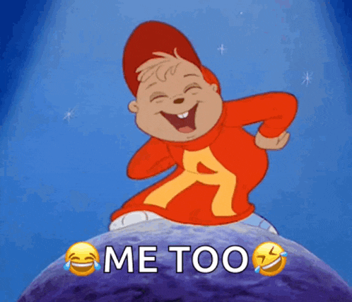 alvin the chipmunk is laughing while standing on top of a planet
