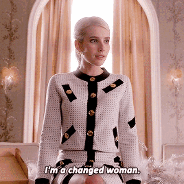 Chanel Oberlin Im A Changed Woman GIF - Chanel Oberlin Im A Changed Woman Emma Roberts GIFs