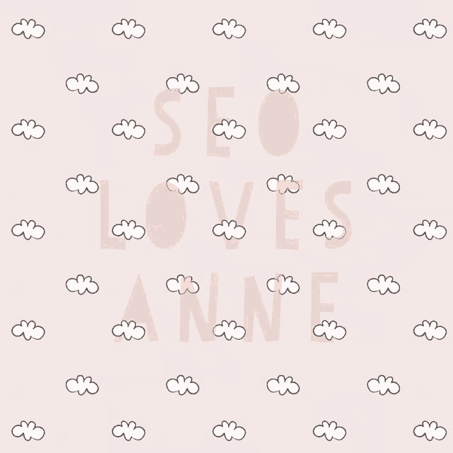 a pink background with the words seo loves anne