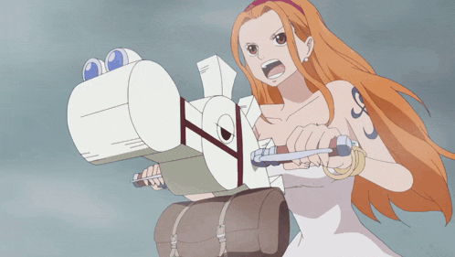 a woman in a white dress is holding a white object with the letter n on her arm