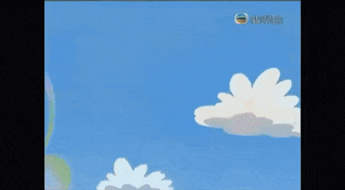 a cartoon of a girl flying through the air