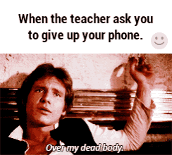 a picture of han solo saying over my dead body