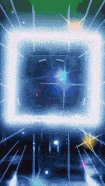 a glowing square with a star in the middle