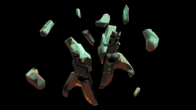 a dark background with a glowing object in the middle of it