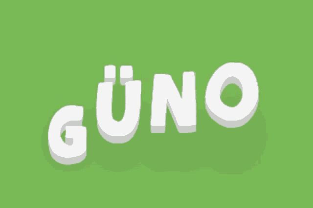 a green background with the word guno written in white letters