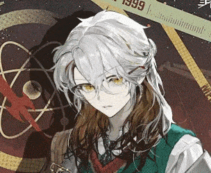 a girl with long hair and glasses is standing in front of a ruler with the year 1999 on it .