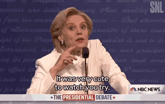 hillary clinton is giving a speech at the presidential debate on nbc news