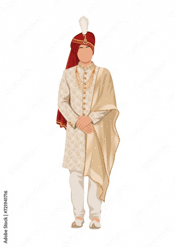 a man is wearing a turban and a traditional indian dress