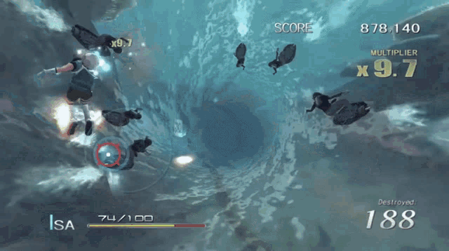 a video game with a score of 882040