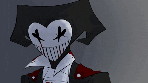 a drawing of a cartoon character with a heart shaped face and crossed eyes