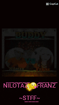 a poster for buddy vs franz with a smiley face on it