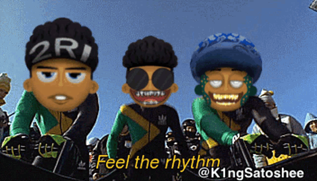 a cartoon character with 2ri on his hat