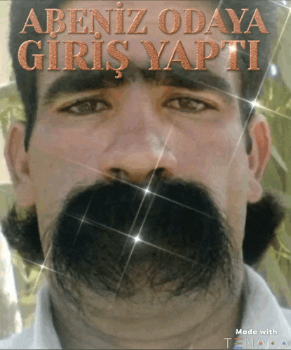 a man with a mustache is on a poster that says made with tenapa