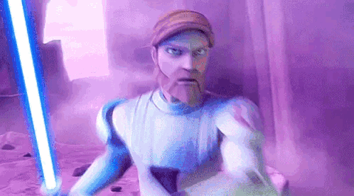 Obi Wan Twin Lightsabers GIF - Obi Wan Twin Lightsabers Cute GIFs