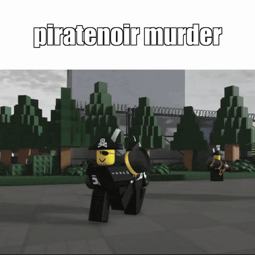 a picture of a pirate with the words piratenoir murder written on it