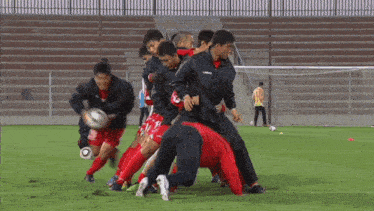 a group of soccer players are playing on a field and one of them has the number 11 on their jersey