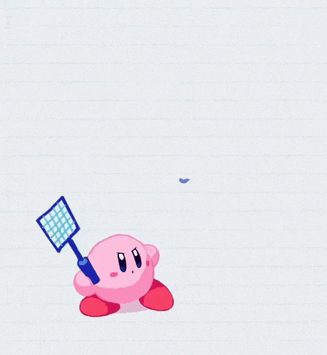a drawing of a pink and red object on a white background