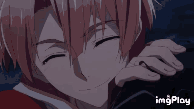 a close up of a person 's face with the words imgplay below
