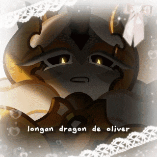 a drawing of a dragon with the name longan dragon de oliver written below it