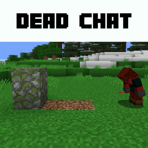 a screenshot of a video game with the words dead chat