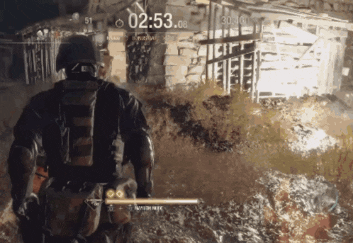 a video game is being played and the time is 02:53