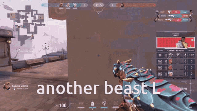 a screenshot of a video game with the words another beast l
