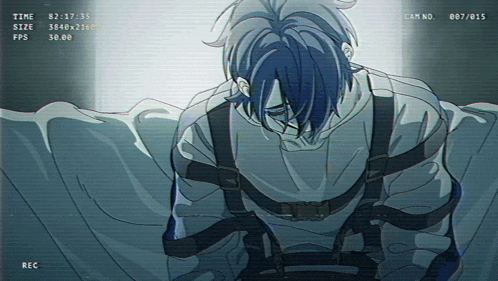a drawing of a man in a straitjacket with a time of 82:17