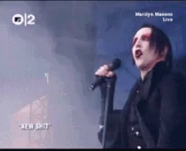 Marilyn Manson Singing GIF - Marilyn Manson Singing New Shit GIFs