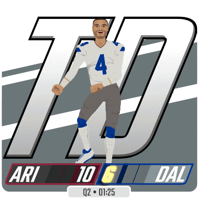 a drawing of a football player with the number 4 on it