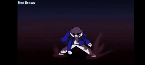 a drawing of a cartoon character with the words nec draws below it