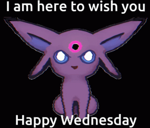 I Am Here To Wish You Happy Wednesday Espeon GIF - I Am Here To Wish You Happy Wednesday Espeon Pokemon GIFs