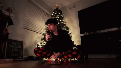 But Whyd You Have To Leave On A Day Presence GIF - But Whyd You Have To Leave On A Day Presence The Saddest Christmas Song Uve Ever Heard Song GIFs