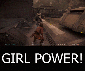 a screenshot of a video game with the words girl power at the bottom