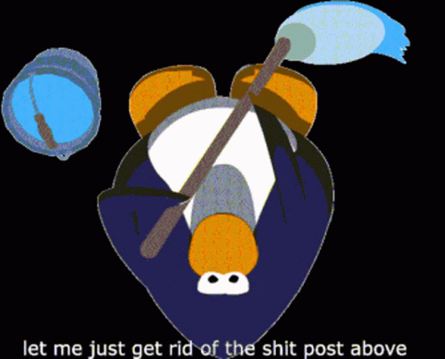 Get This Shit Out Club Penguin GIF - Get This Shit Out Club Penguin Mop GIFs