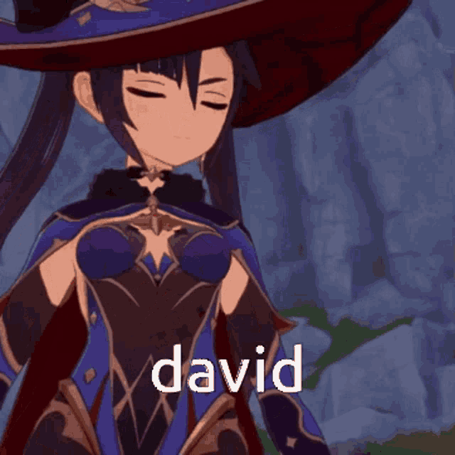 a cartoon character with the name david written on the bottom