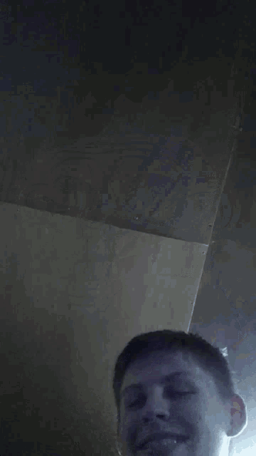 a person with a troll face on their face