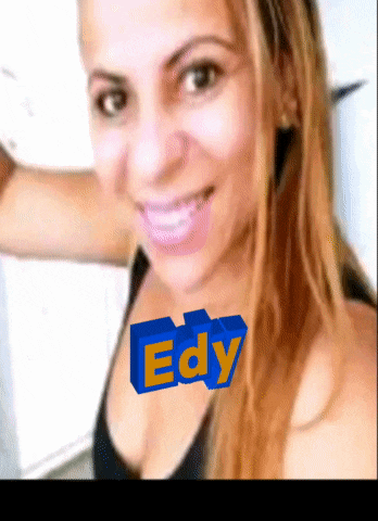 a close up of a woman with the word edy on her chest