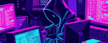 a person in a hooded sweatshirt is sitting in front of a computer screen .
