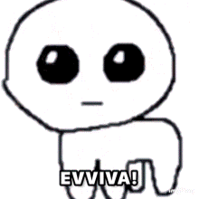 a drawing of a person with colorful pencils coming out of their eyes and the words evviva !