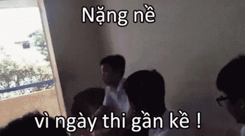 a group of people are sitting in a room with the words nâng ne written on the top
