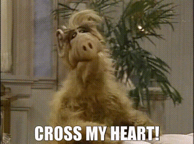 Alf Cross My Heart GIF - Alf Cross My Heart Promise GIFs