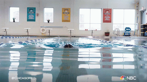 Swimming Dr Ethan Choi GIF - Swimming Dr Ethan Choi Chicago Med GIFs
