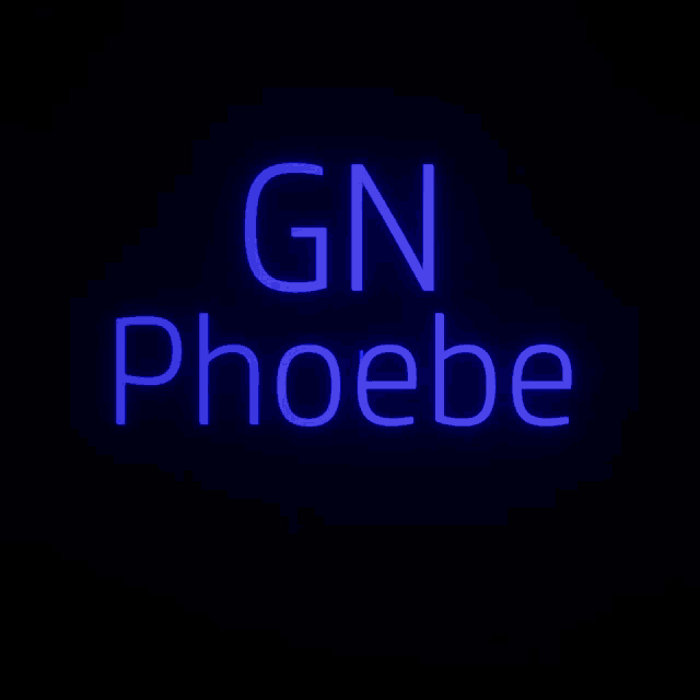 a blue heart with the name phoebe on it