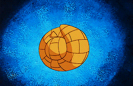a cartoon drawing of a sphere with a blue background