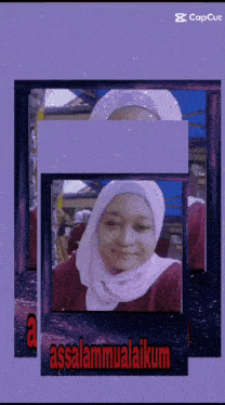 a picture of a woman in a hijab with the caption " assalamualaikum "