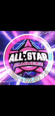 a logo for all star summerz shows a pink star in the center