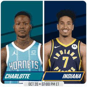 charlotte hornets and indiana pacers are playing on oct 20